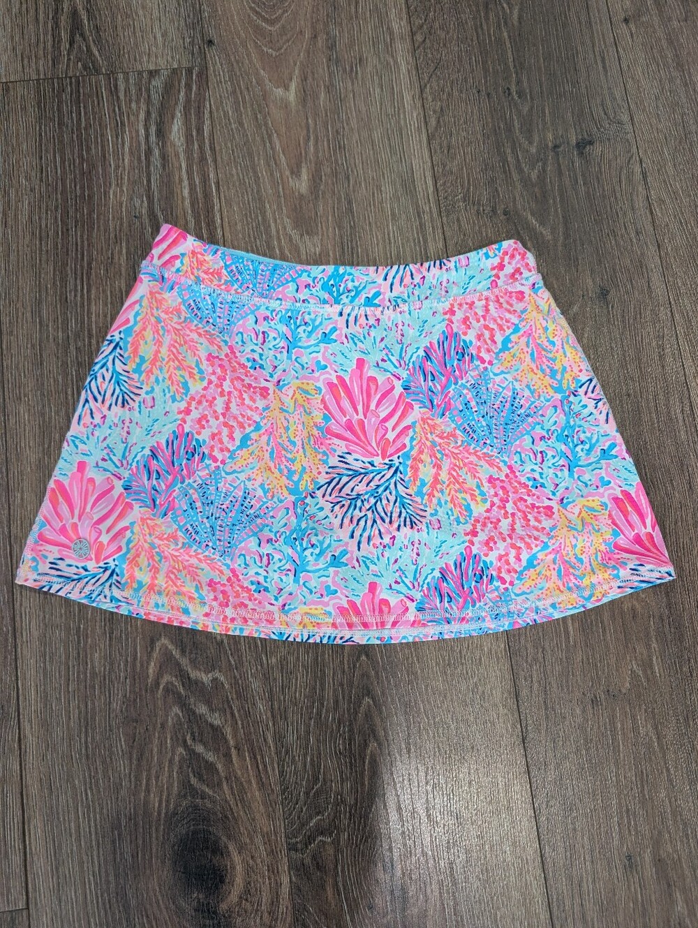 Lilly Pulitzer Girls Mini Aila Luxletic Skort XL Multisplash Dance Coral Reef